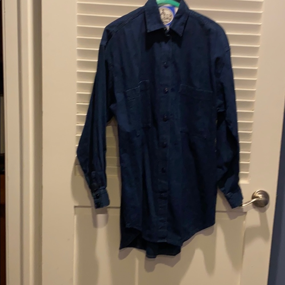 Laura Ashley Vintage 80s Denim Shirt
